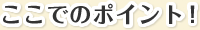 ここでのポイント！